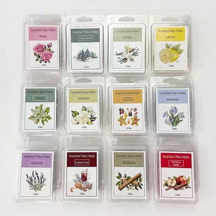 Home Fragrance Vanilla - Juego de Ceras Aromáticas Fundidas, 8