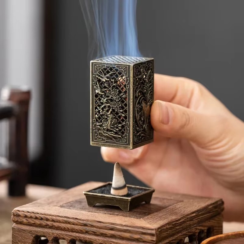 Incense Cone Holder - Quemador de Incienso Vertical Cuadrado Pequeño,