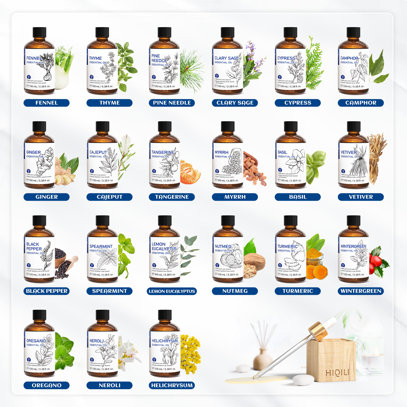 HIQILI Aceite Esencial 100% Na - Home Fragrance Units reseña y precio